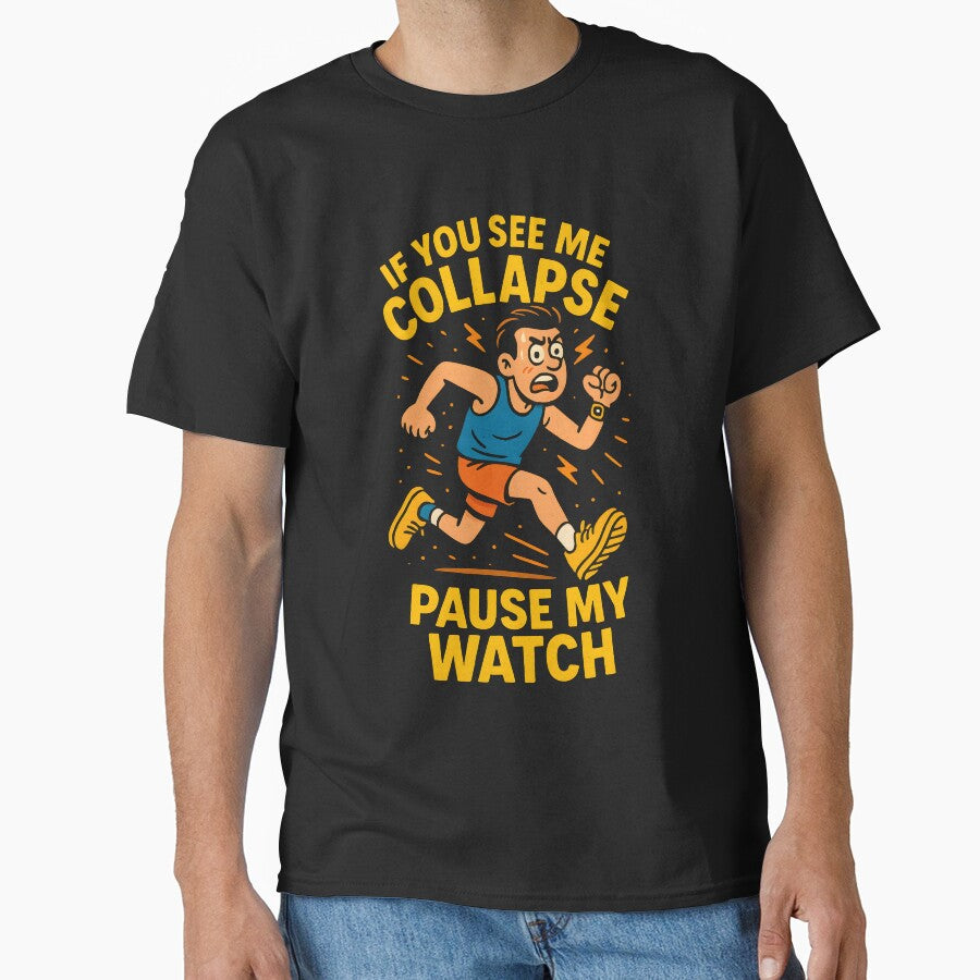 Funny Running Shirt – “Running Run” Quote Tee for Runners, Marathon Training & Fitness Gifts by Shearfuse