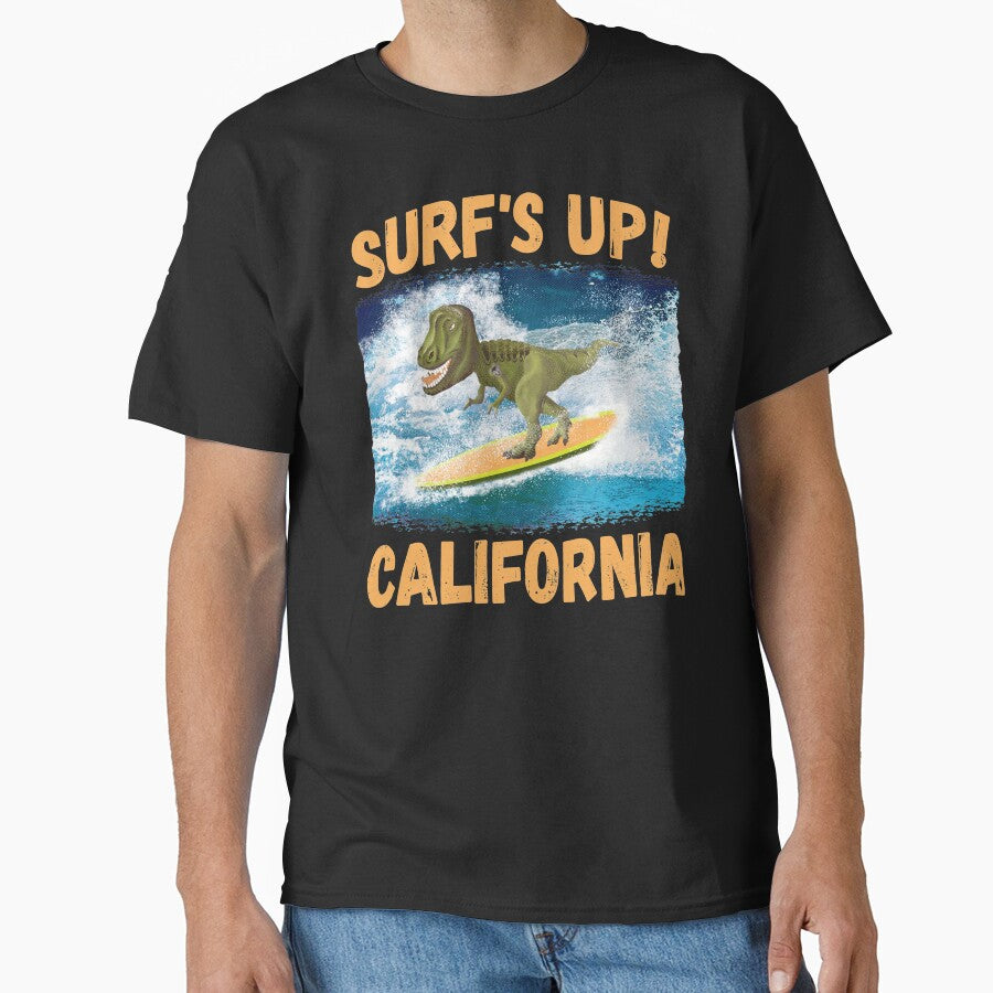 T Rex Surf's Up! California Surfing Lovers by fairviewdesign T-Shirts, Hoodie, Sweatshirt | BlankRebels.com (Image 1)