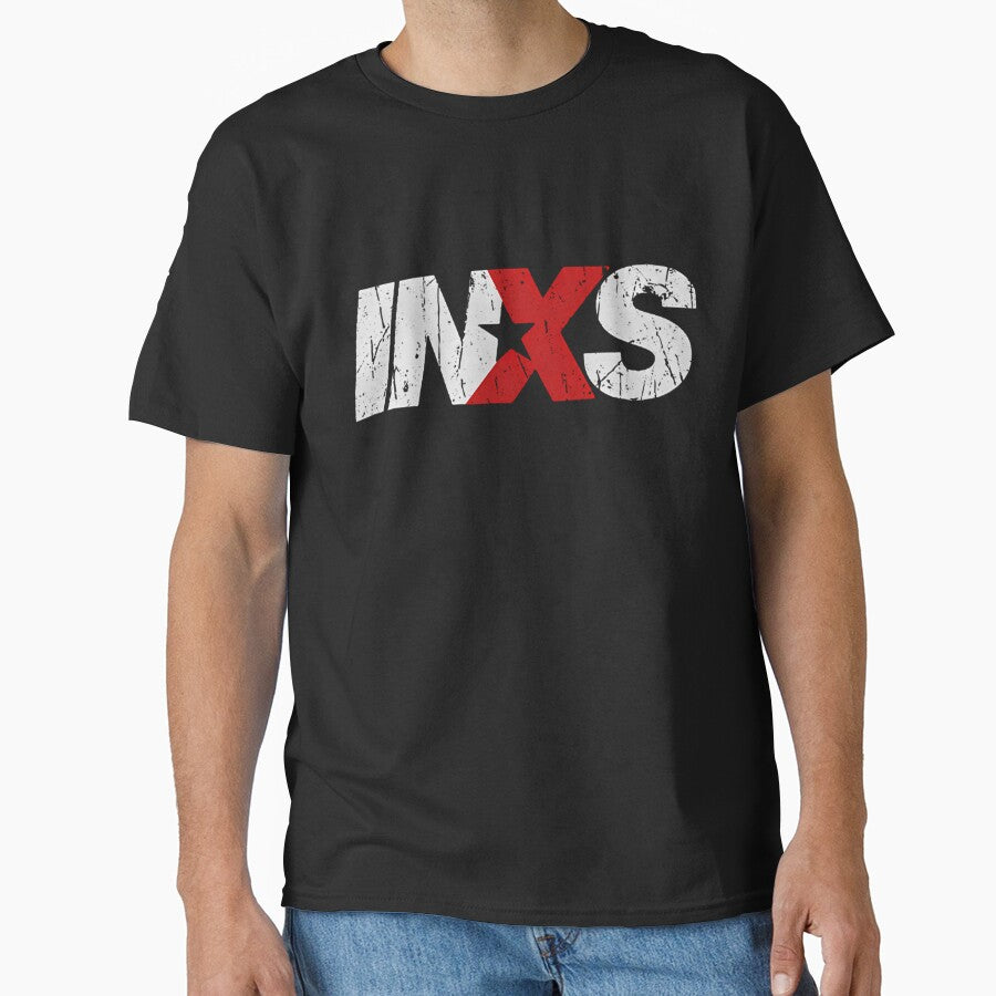Inxs  Logo Vintage Illustration by ElsaScheffl T-Shirts, Hoodie, Sweatshirt | BlankRebels.com (Image 1)