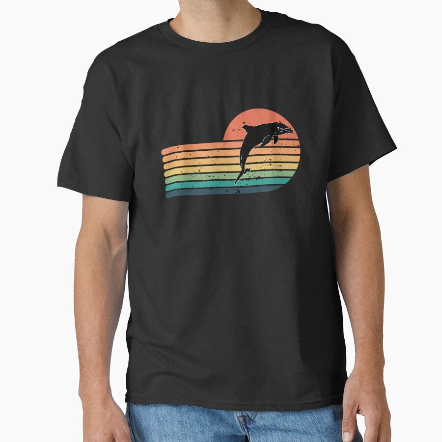 Life is Better With Dolphins Funny Cute Retro Vintage Dolphin Gift by Diferenty Shop  ⭐⭐⭐⭐⭐ T-Shirts, Hoodie,... (Image 1)
