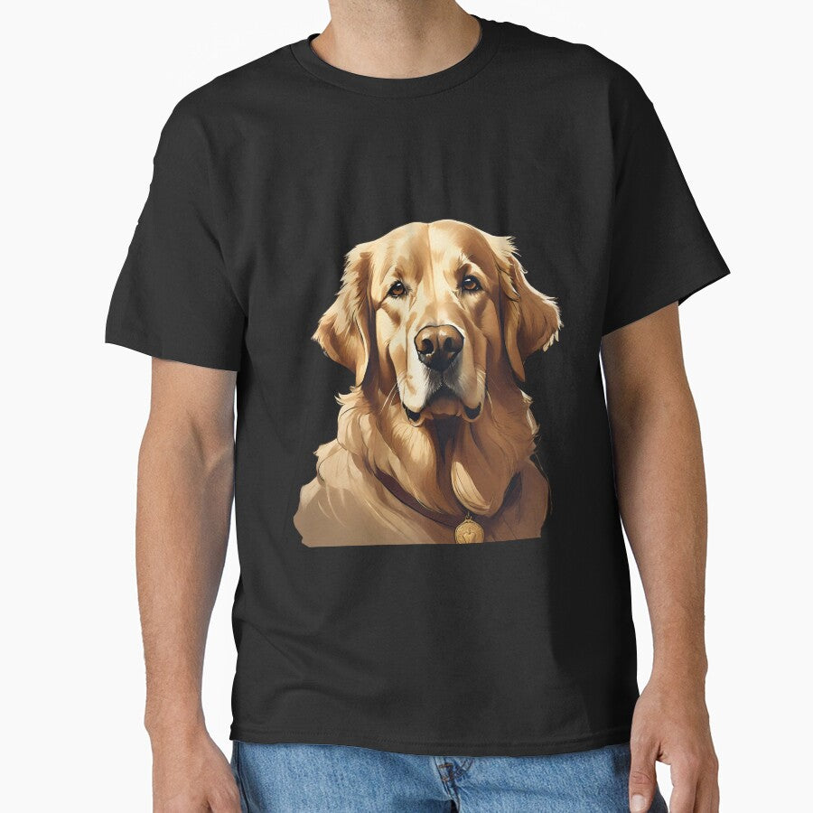 Regal Golden Retriever Portrait Timeless Elegance by ChicTrendz T-Shirts, Hoodie, Sweatshirt | BlankRebels.com (Image 1)