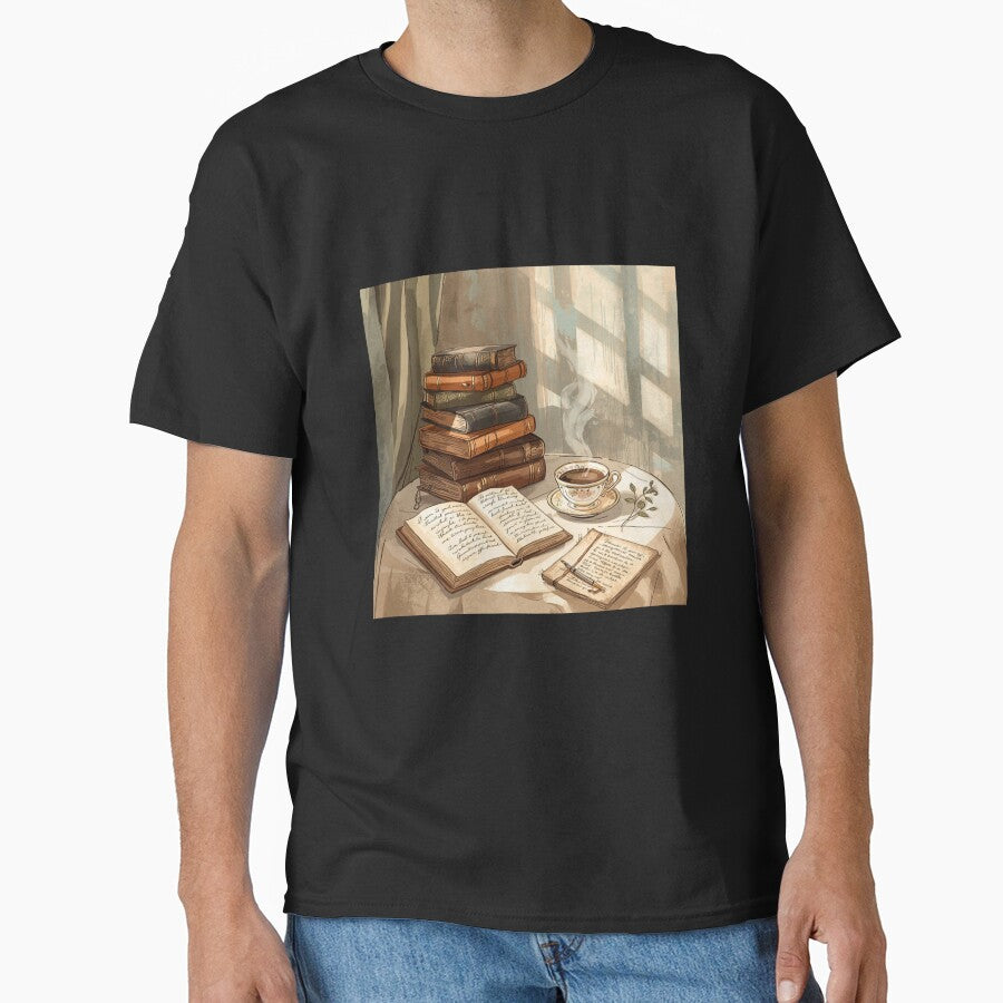 Books and Coffee by Echo Aesthetics T-Shirts, Hoodie, Sweatshirt | BlankRebels.com (Image 1)