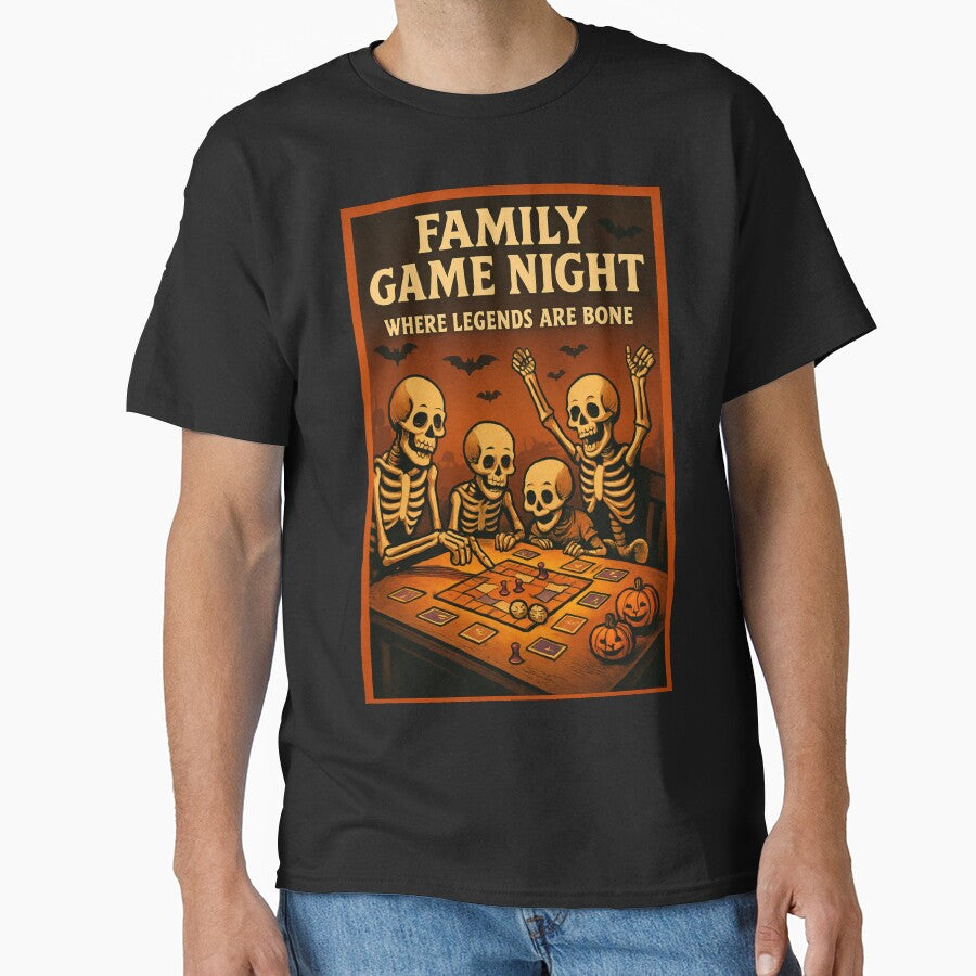 Skeleton Family Board Game Fun by VaskarPaul T-Shirts, Hoodie, Sweatshirt | BlankRebels.com (Image 1)