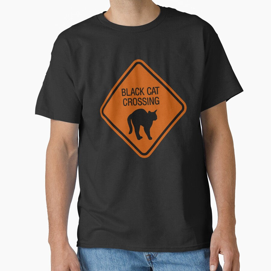 Halloween Version: Black Cat Crossing by MannyShop T-Shirts, Hoodie, Sweatshirt | BlankRebels.com (Image 1)