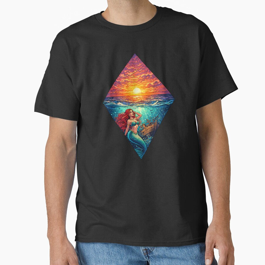 Beautiful Mermaid Sunset by Planetporridge T-Shirts, Hoodie, Sweatshirt | BlankRebels.com (Image 1)