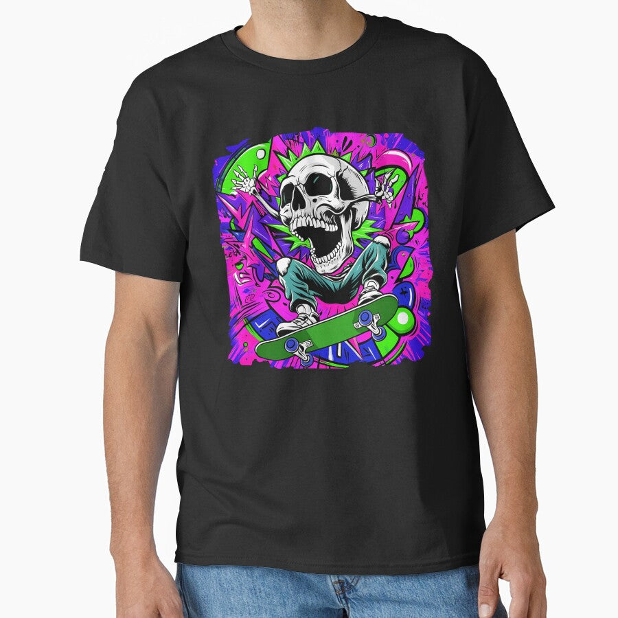 Skateboarding skull by PixelPunny T-Shirts, Hoodie, Sweatshirt | BlankRebels.com (Image 1)