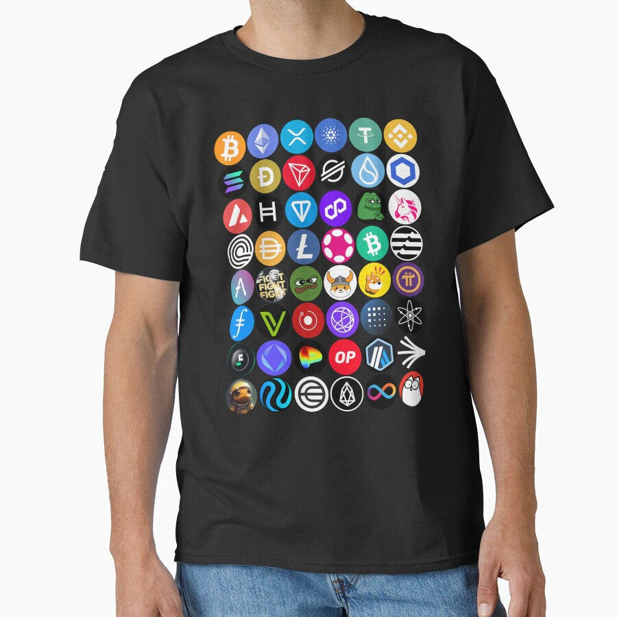 Crypto Icons: The Ultimate Token Collection by Graphix King T-Shirts, Hoodie, Sweatshirt | BlankRebels.com (Image 1)