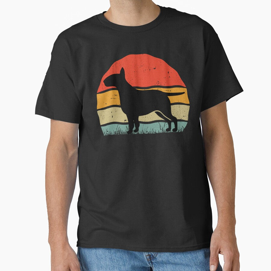 Retro Bull Terrier Silhouette by ramazis T-Shirts, Hoodie, Sweatshirt | BlankRebels.com (Image 1)