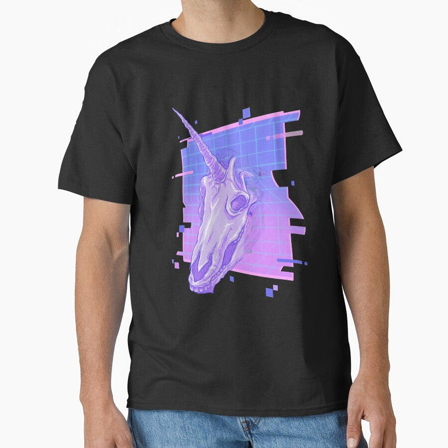 80's Retro Vaporwave | Pastel Goth Unicorn Skull Soft Grunge by Inscapia T-Shirts, Hoodie, Sweatshirt (Image 1)