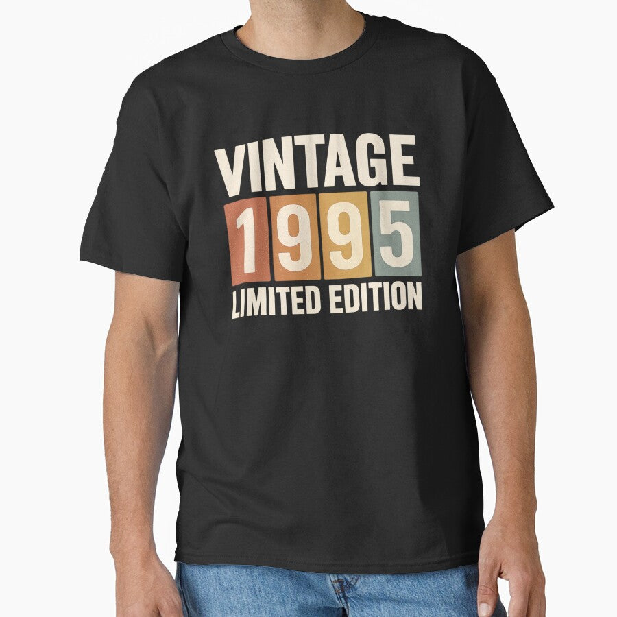Vintage 1995 Limited Edition Birthday by RocknCat T-Shirts, Hoodie, Sweatshirt | BlankRebels.com (Image 1)