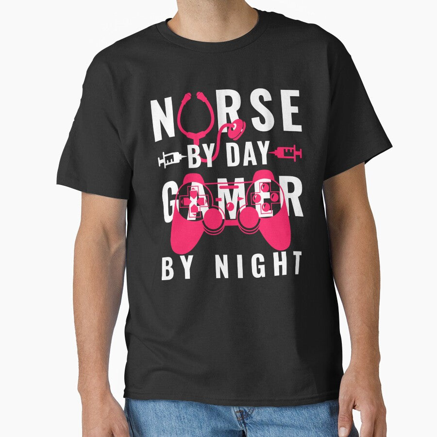 Nurse By The Day gamer By Night by Hussain Shirts Hoodie, Sweatshirt | BlankRebels.com (Image 1)