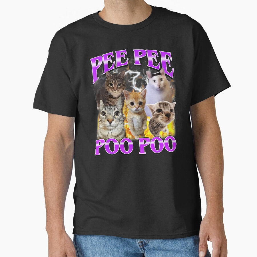 Pee Pee Poo Poo Funny Cat Meme Chaos Humor by tadmercado