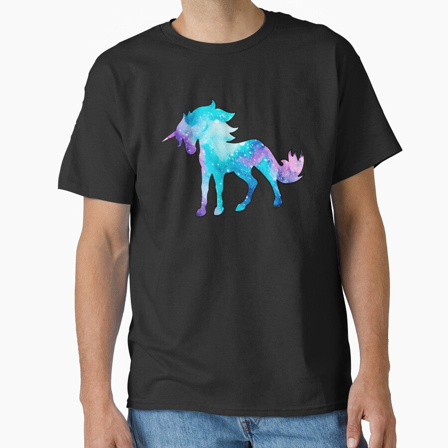Brave Galaxy Unicorn Silhouette by Lady-Lilac T-Shirts, Hoodie, Sweatshirt | BlankRebels.com (Image 1)