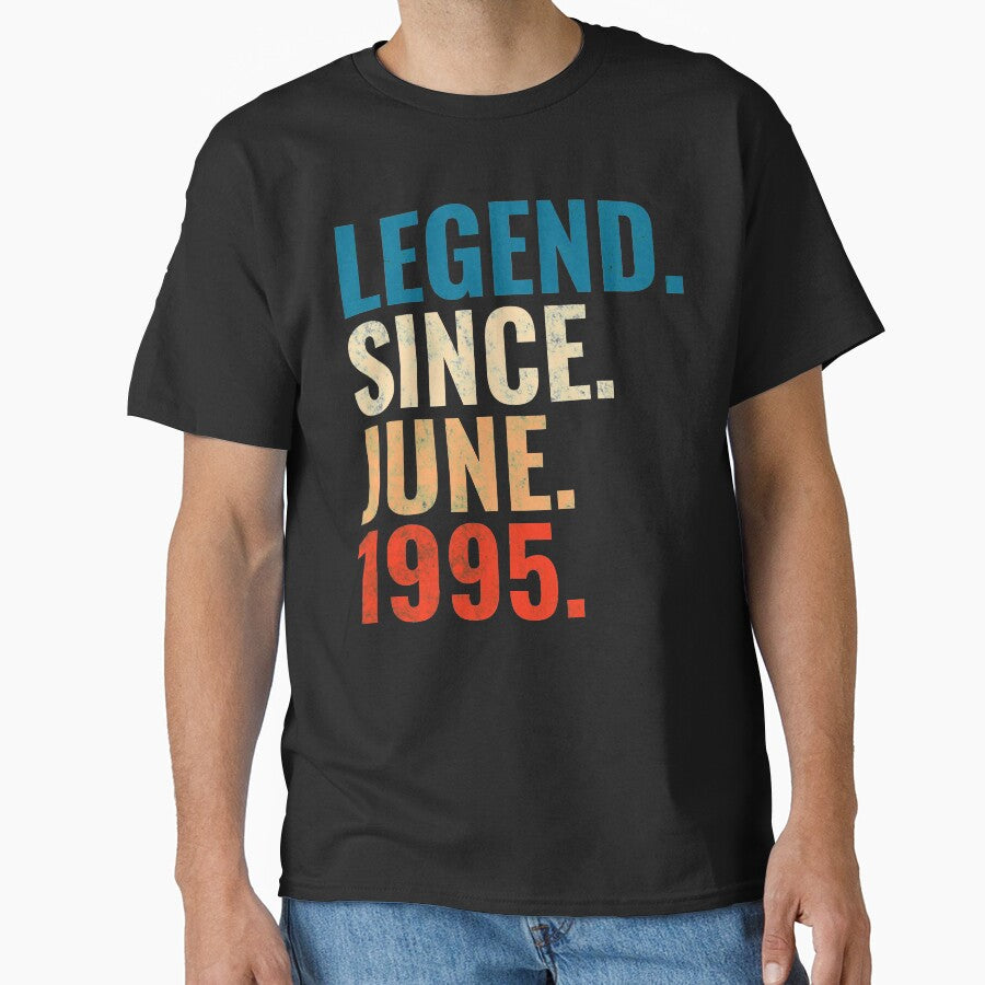 Legend Since June 1995 Retro Vintage by Teelogic T-Shirts, Hoodie, Sweatshirt | BlankRebels.com (Image 1)