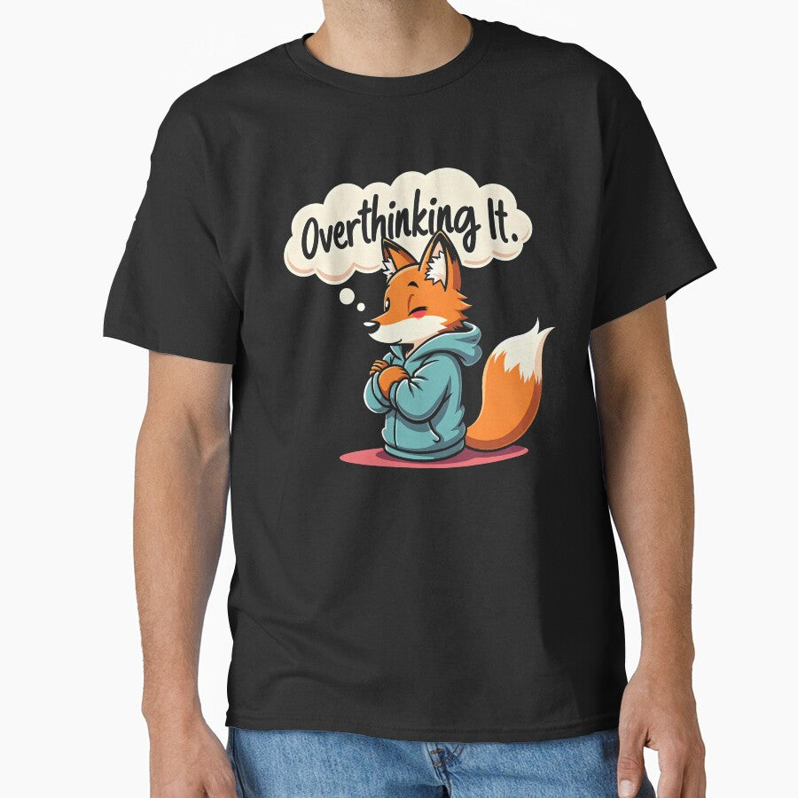 Overthinking it Fox Design by FoxyJags T-Shirts, Hoodie, Sweatshirt | BlankRebels.com (Image 1)