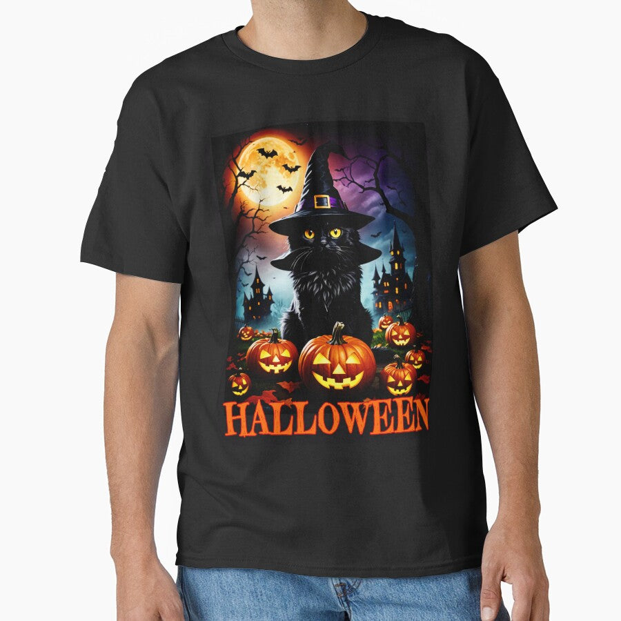 Black Cat hallowen by Seventonix T-Shirts, Hoodie, Sweatshirt | BlankRebels.com (Image 1)
