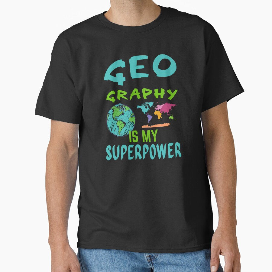 Geography teacher. Geography is my superpower by annoying-shirts Hoodie, Sweatshirt | BlankRebels.com (Image 1)