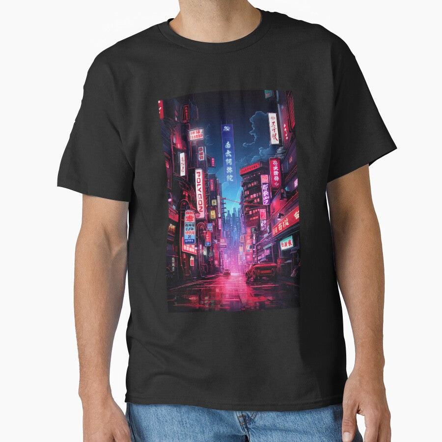 Cyberpunk Tokyo Night Street by Takeda-art T-Shirts, Hoodie, Sweatshirt | BlankRebels.com (Image 1)