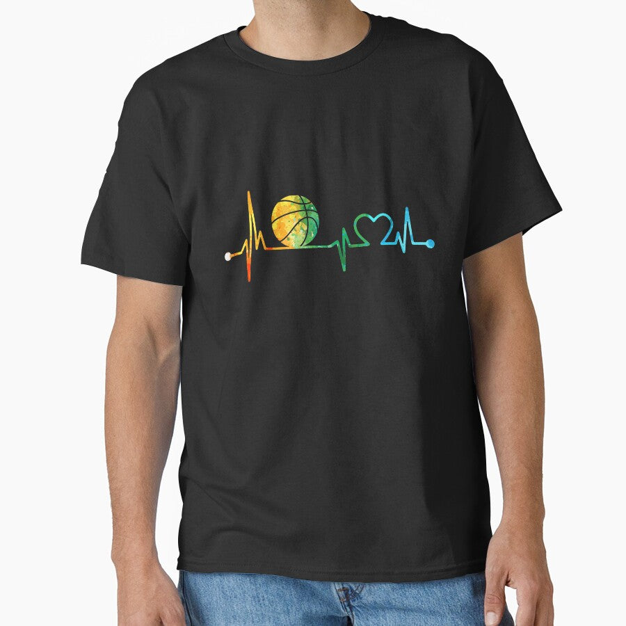 BASKETBALL HEARTBEAT WATERCOLOR by WinghiDesign T-Shirts, Hoodie, Sweatshirt | BlankRebels.com (Image 1)