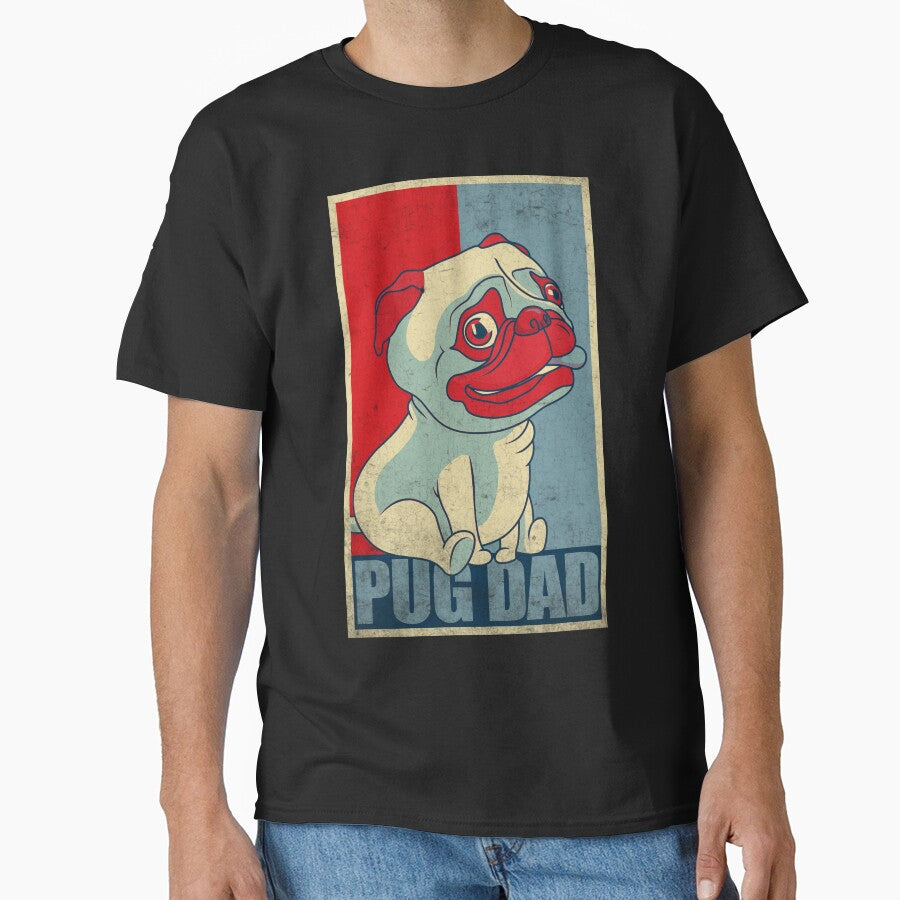 Vintage Pug Dad by Africanob T-Shirts, Hoodie, Sweatshirt | BlankRebels.com (Image 1)
