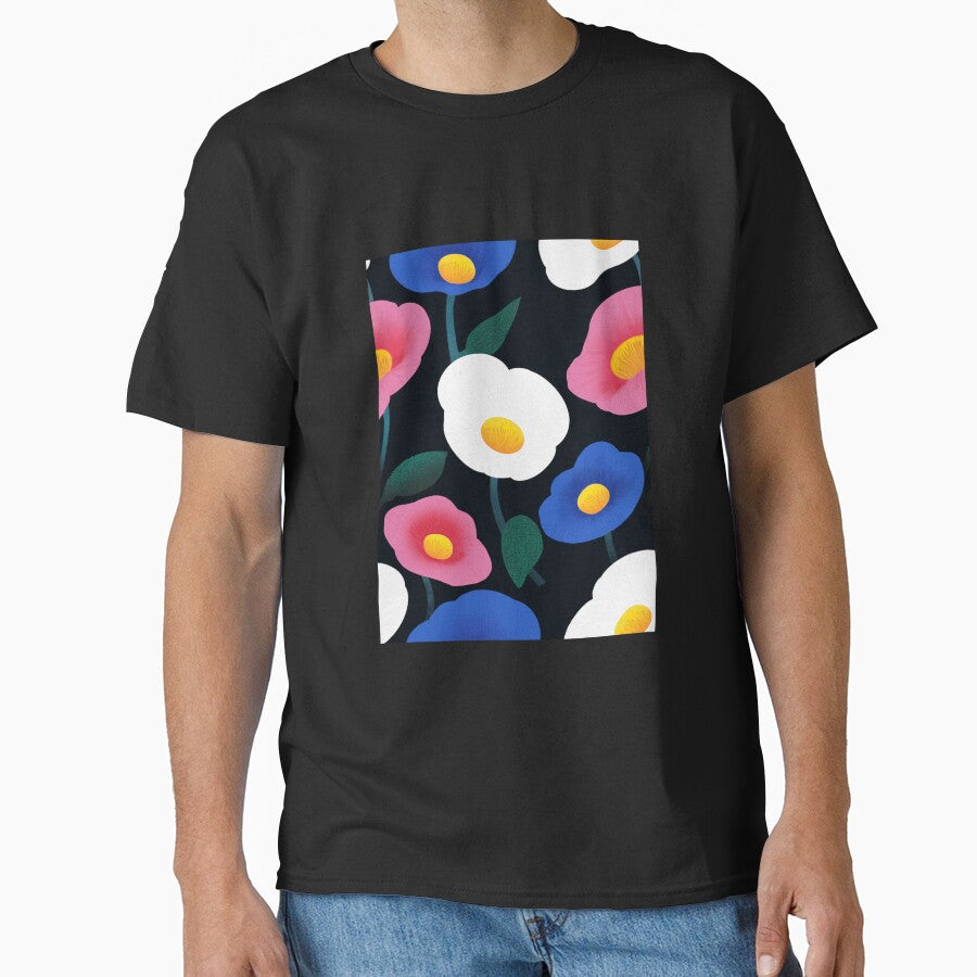 Colorful poppies pattern by Temuri Studio T-Shirts, Hoodie, Sweatshirt | BlankRebels.com (Image 1)