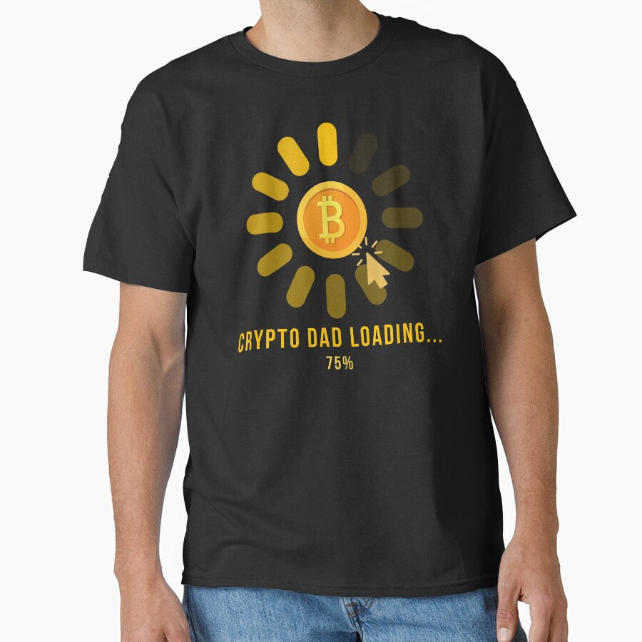 Crypto Dad Loading | Funny Bitcoin Blockchain Meme Design by CoolCreative