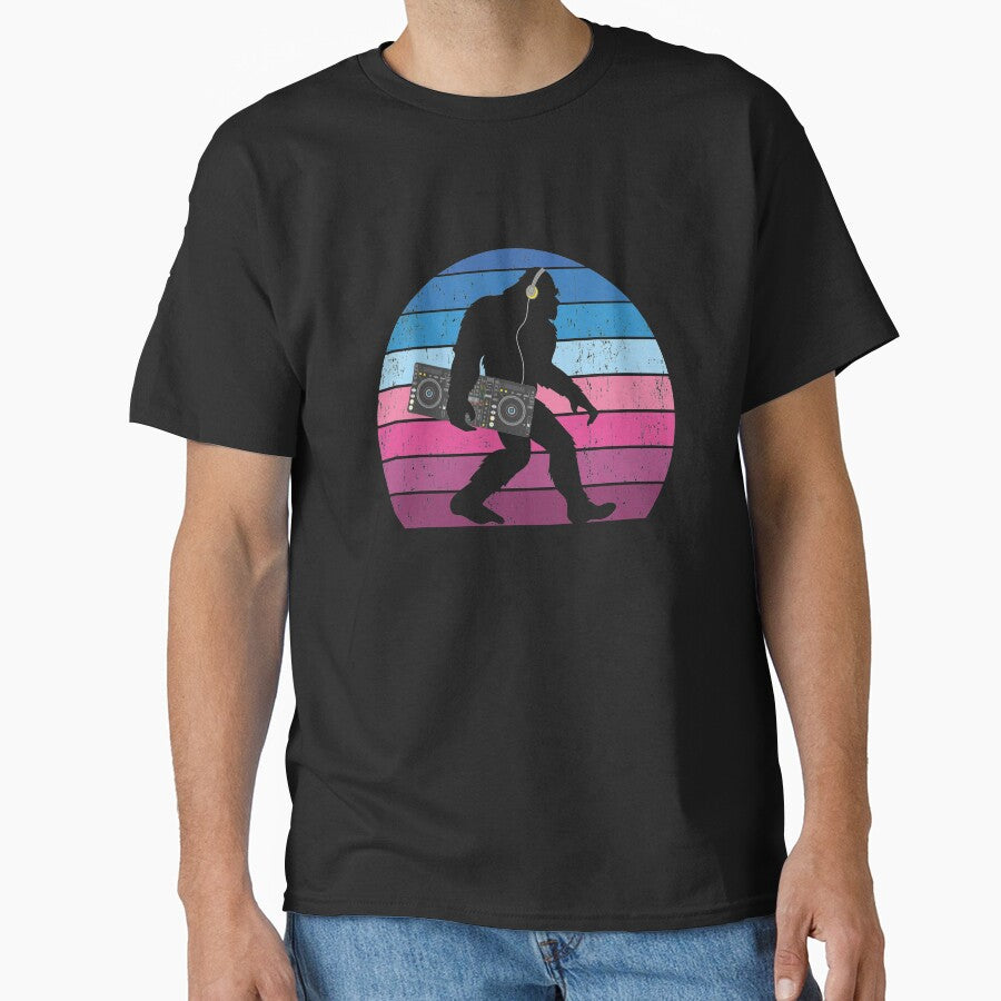 Bigfoot DJ Sasquatch - Funny DJ Graphic - T-Shirt - b by Gerdek Hoodie, Sweatshirt | BlankRebels.com (Image 1)