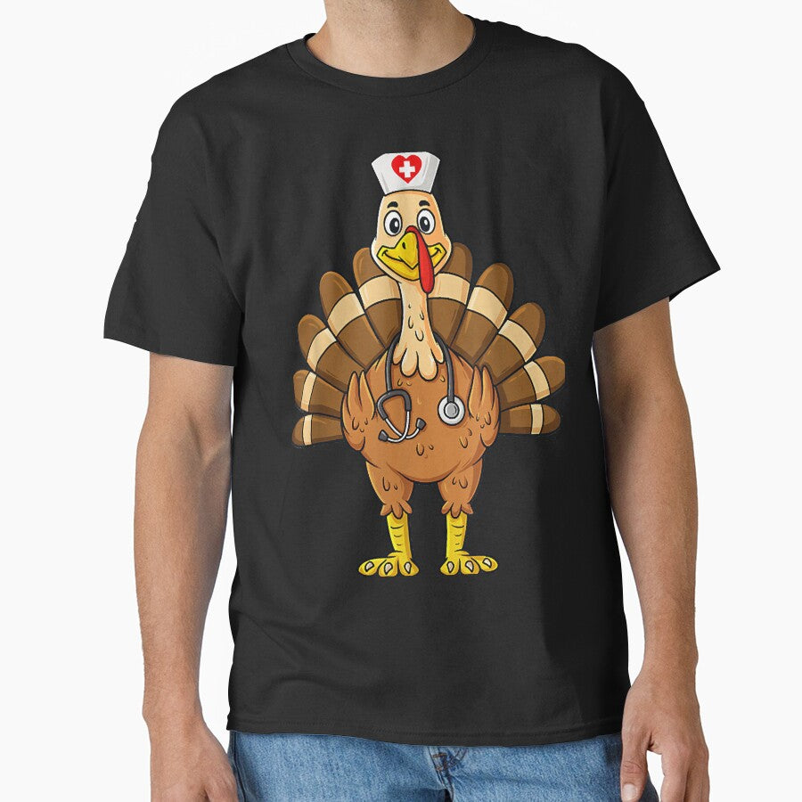 Thanksgiving Nurse Turkey Scrub Funny Nursing by ePeraleza T-Shirts, Hoodie, Sweatshirt | BlankRebels.com (Image 1)