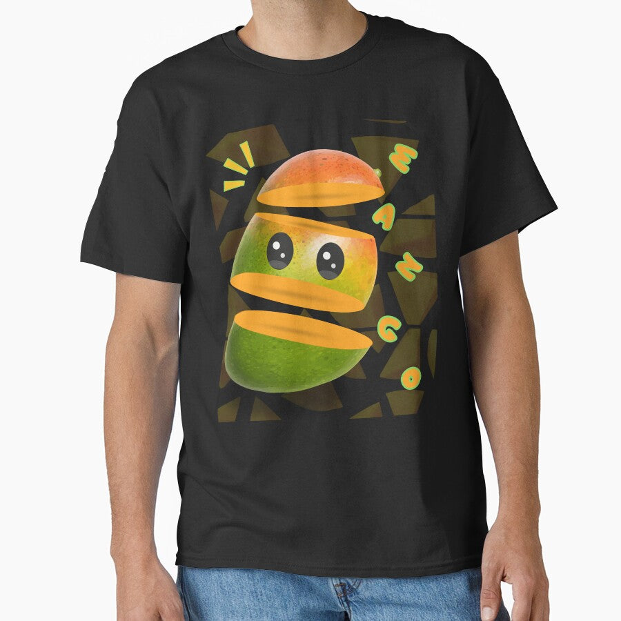 Kawaii Sliced Mango Character - Cute Fruit Art by MikesLab T-Shirts, Hoodie, Sweatshirt | BlankRebels.com (Image 1)