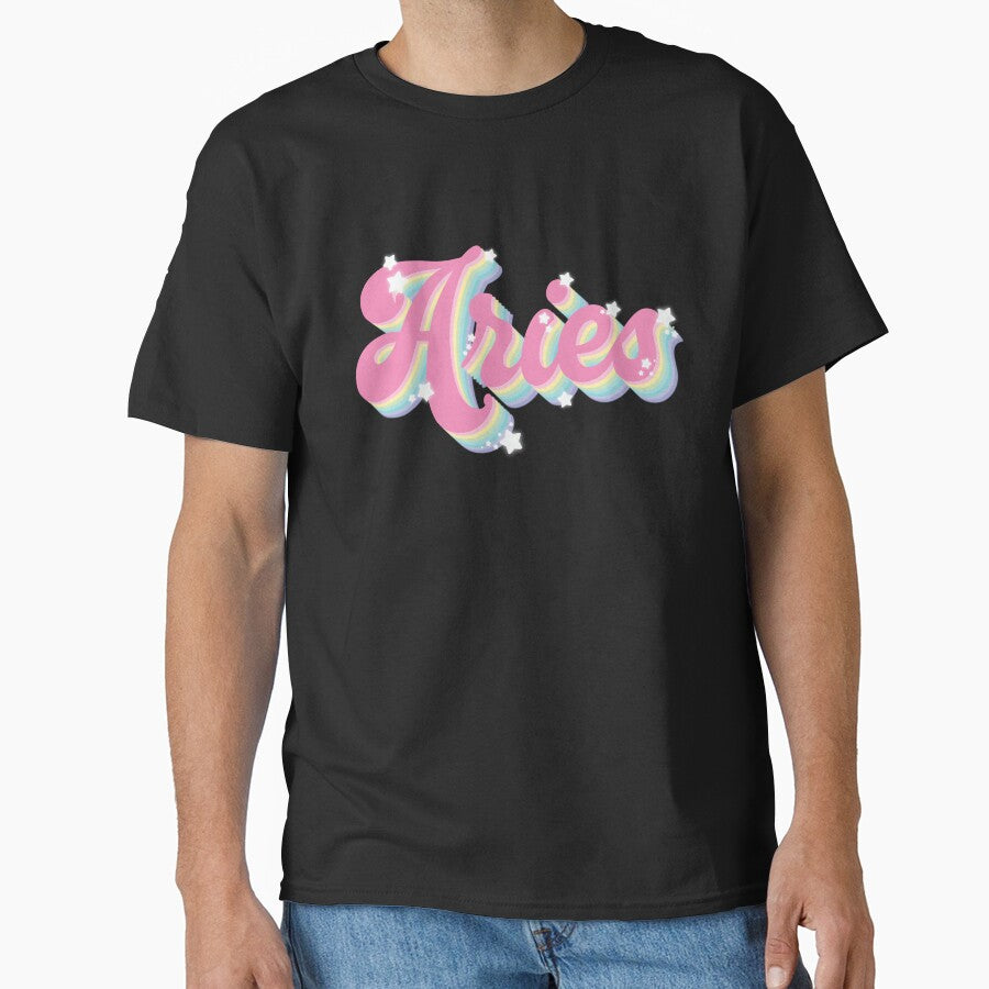 Aries Zodiac Horoscope Word Groovy Retro T-Shirts, Hoodie, Sweatshirt