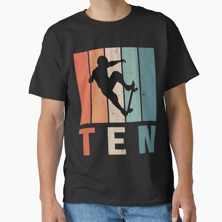 10th Birthday Skateboard Retro 10 Years Old by RetroStyle247 T-Shirts, Hoodie, Sweatshirt | BlankRebels.com (Image 1)