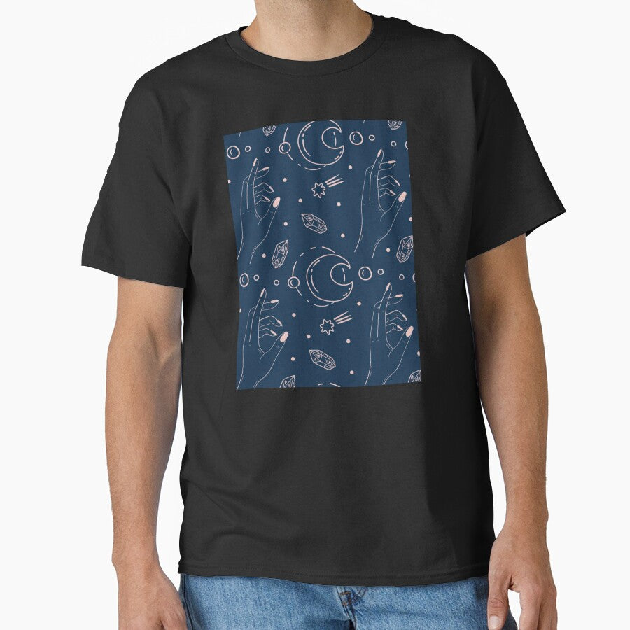 Blue dreams of mind hands bubble drop gems illustration doodle fun cool aesthetic by RashidaHanaart T-Shirts,... (Image 1)