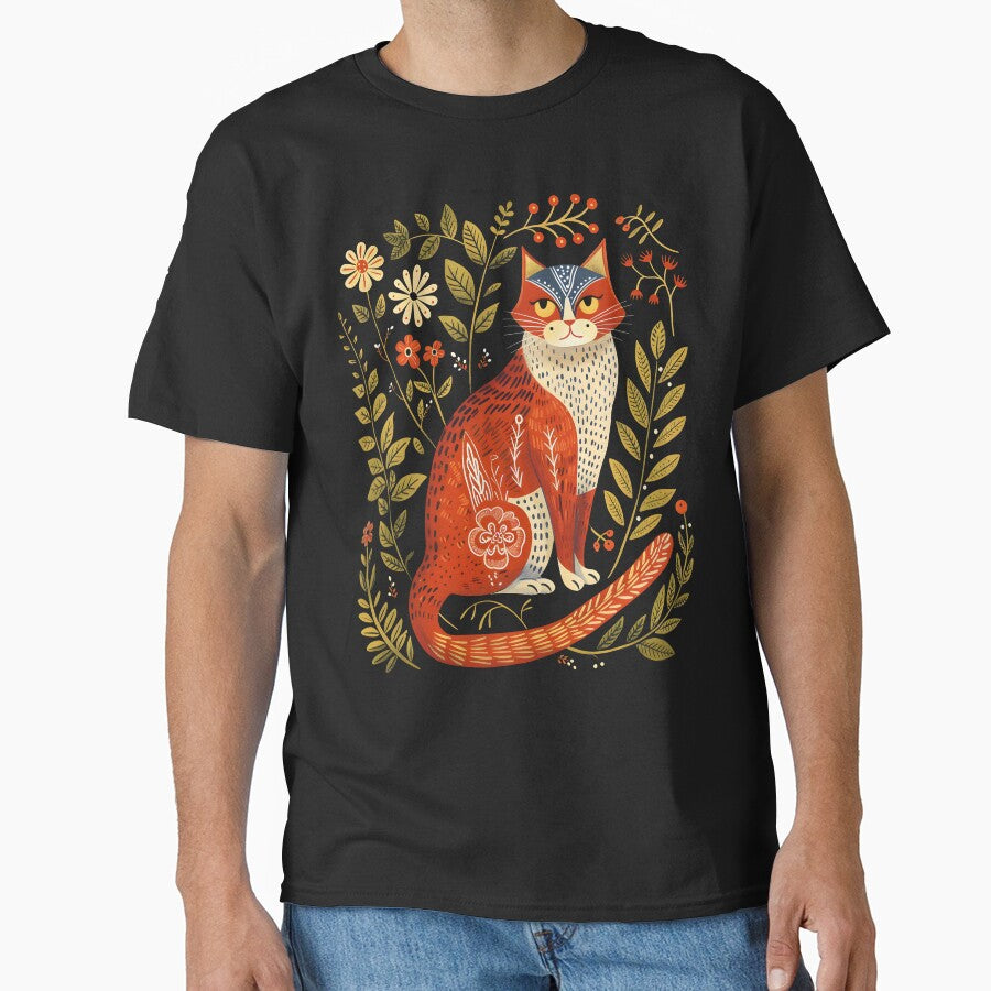 Cute Cat Floral Vintage Cottagecore Aesthetic Cat Lovers by SecretDicer T-Shirts, Hoodie, Sweatshirt (Image 1)