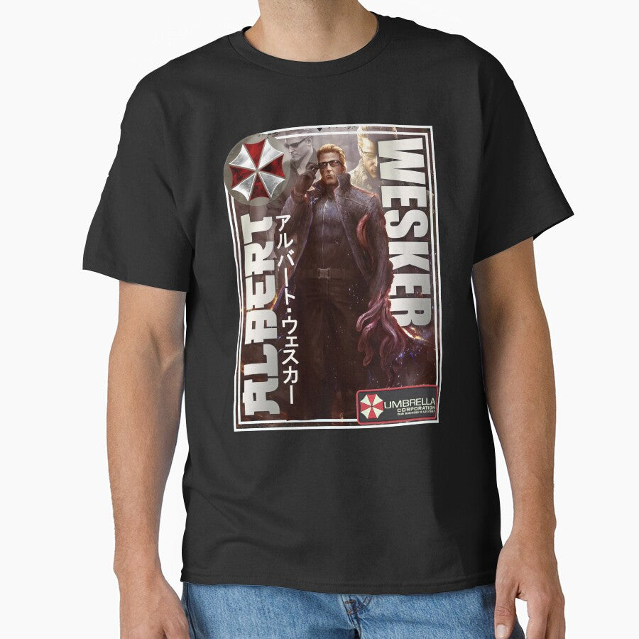 Resident Evil Albert Wesker Classic Retro Gaming Art by Back2Collage T-Shirts, Hoodie, Sweatshirt | BlankRebels.com (Image 1)
