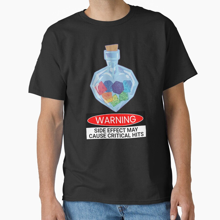 Warning. Side effect may cause critical hit! RPG by Zanda-Nerd-Shop T-Shirts, Hoodie, Sweatshirt | BlankRebels.com (Image 1)