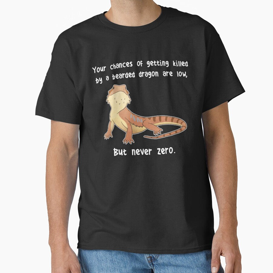 Bearded Dragon Lizard Reptile Never Zero by Clara Hollins T-Shirts, Hoodie, Sweatshirt | BlankRebels.com (Image 1)