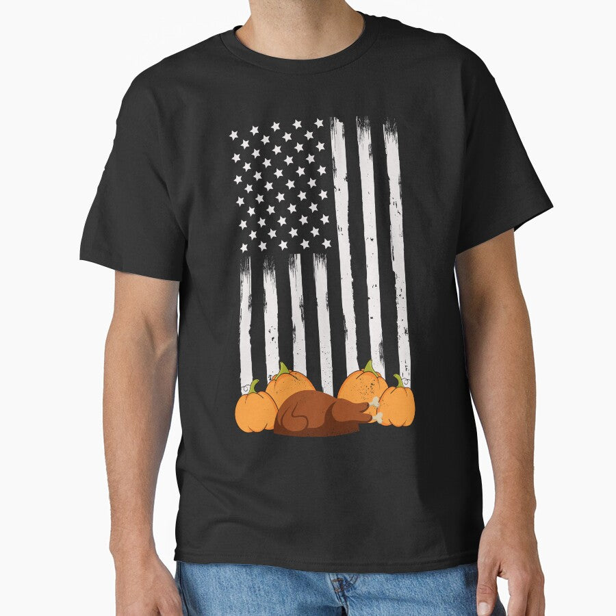American Flag Thanksgiving Day by artworkbyrihen T-Shirts, Hoodie, Sweatshirt | BlankRebels.com (Image 1)