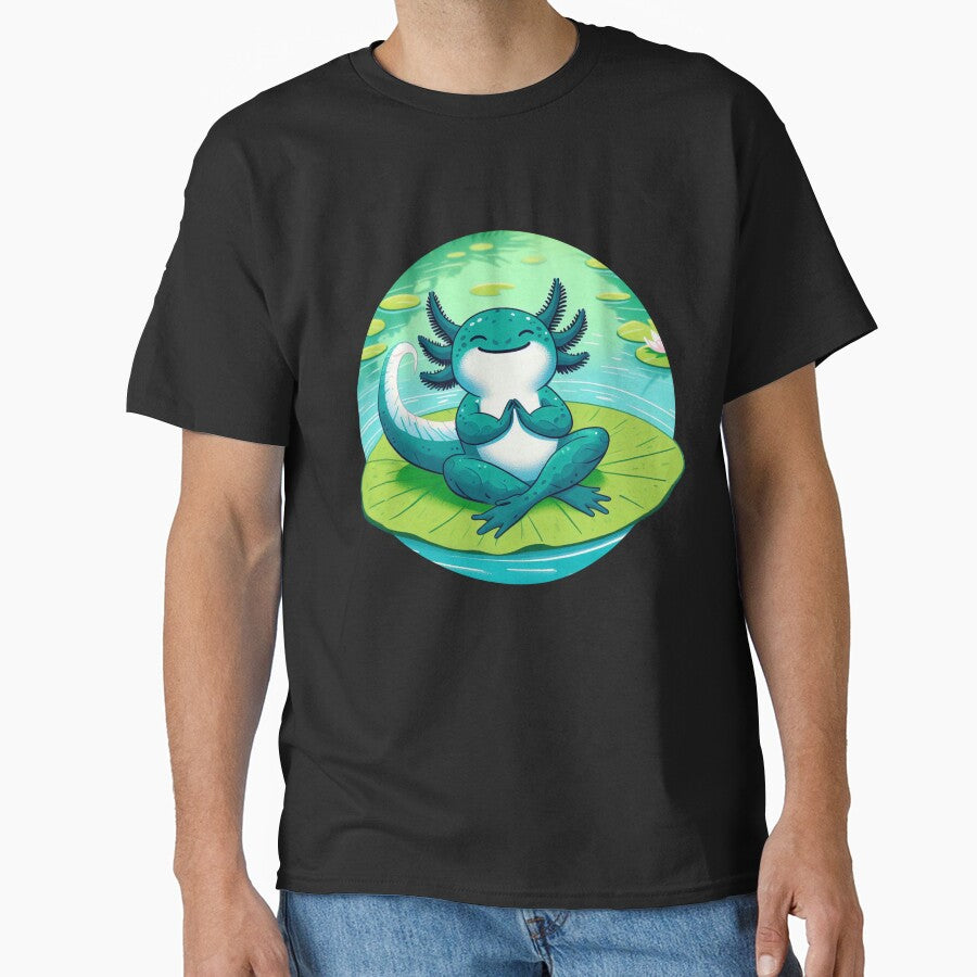 Cute Colorful Axolotl Namaste by Mr Pyuku T-Shirts, Hoodie, Sweatshirt | BlankRebels.com (Image 1)