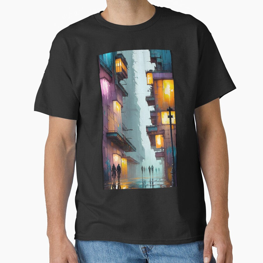 cyberpunk pastel oil painting by defpoint T-Shirts, Hoodie, Sweatshirt | BlankRebels.com (Image 1)