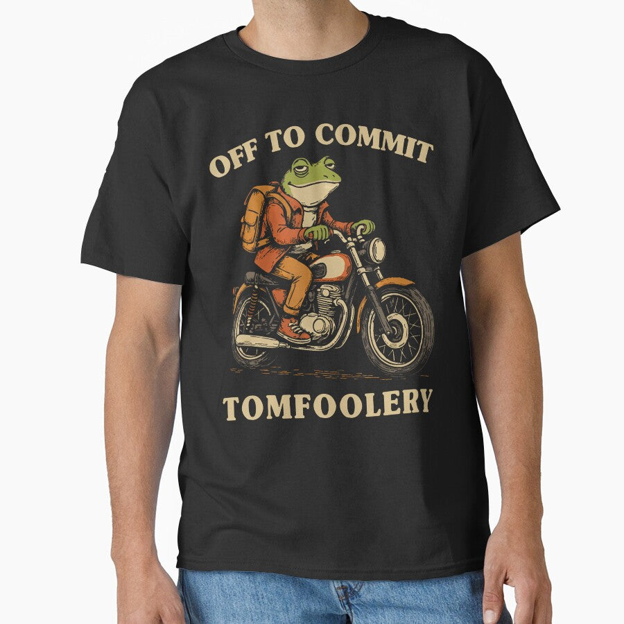 Frog Toad Cottagecore Off To Commit Tomfoolery by PatriciaKelsey T-Shirts, Hoodie, Sweatshirt | BlankRebels.com (Image 1)