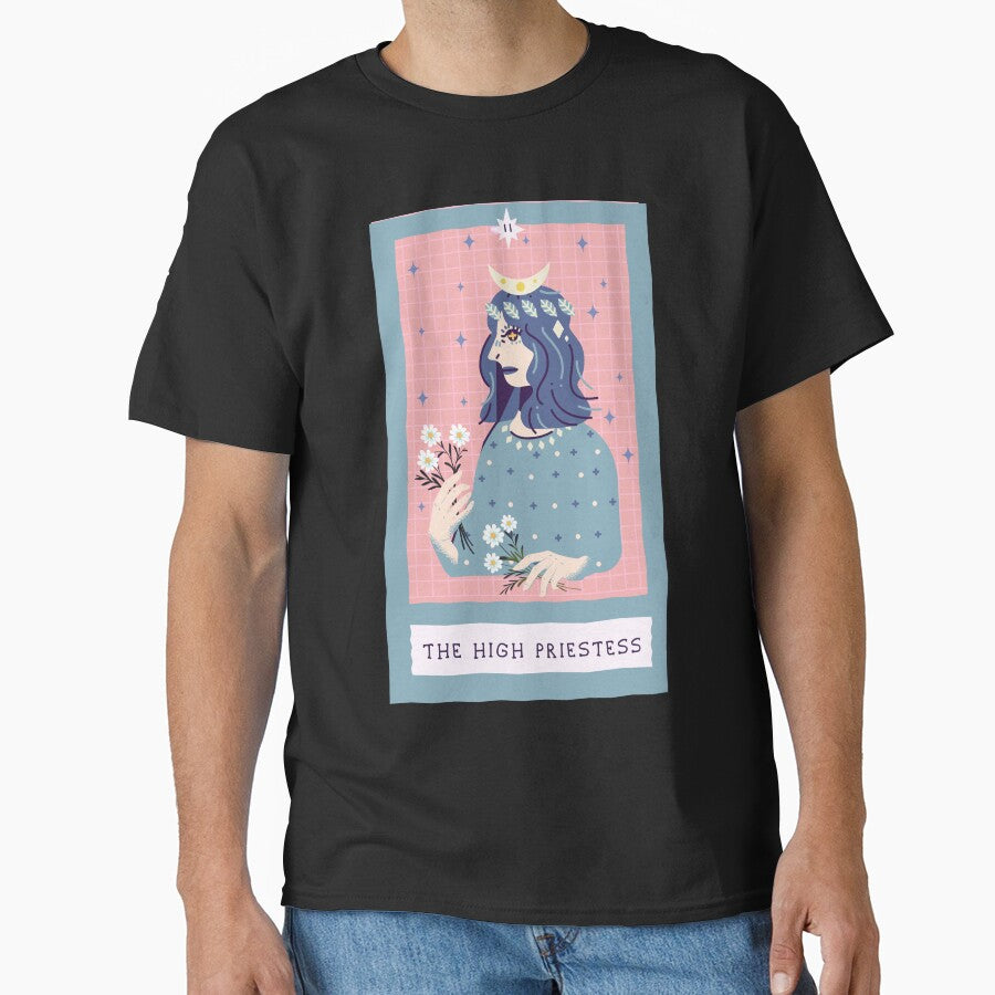 The High Priestess II Tarot Card by stonedwitch T-Shirts, Hoodie, Sweatshirt | BlankRebels.com (Image 1)