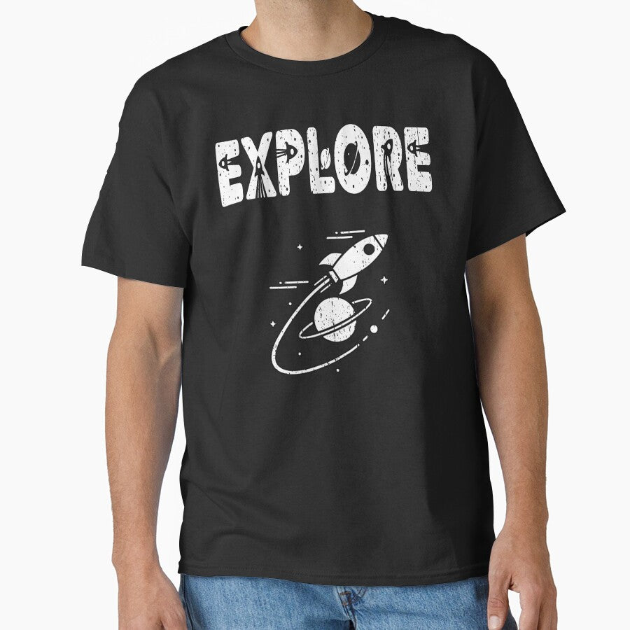 EXPLORE vintage space travel planetary missions space exploration new space race is on by Jt41 T-Shirts,... (Image 1)