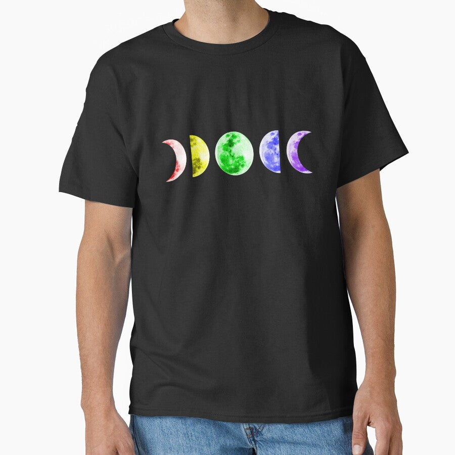 Rainbow Moon Phases by Julie Erin Designs T-Shirts, Hoodie, Sweatshirt | BlankRebels.com (Image 1)