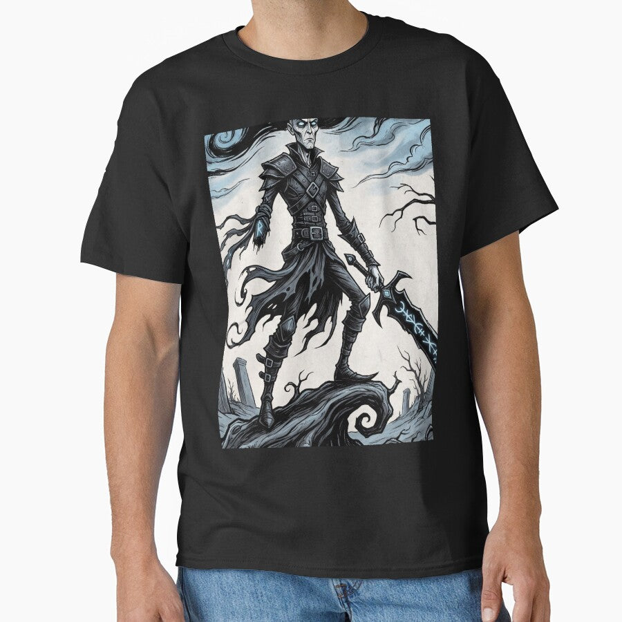 Tyr the Warrior Ancient Norse God Gothic style illustration by Vintage Designs + T-Shirts, Hoodie, Sweatshirt (Image 1)