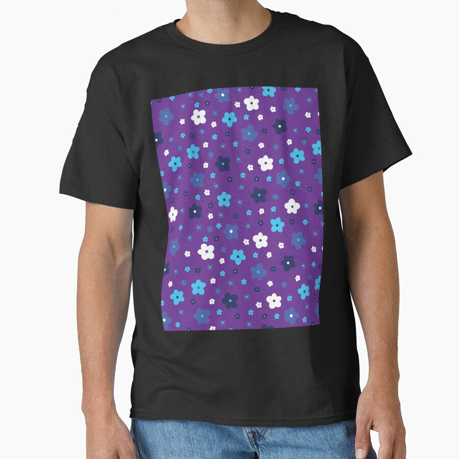 Y2K 2000S COCONUT GIRL AESTHETICS RETRO MINI MICRO TINY SMALL FLORAL FLOWERS PURPLE TURQUOISE WHITE BLUE by... (Image 1)
