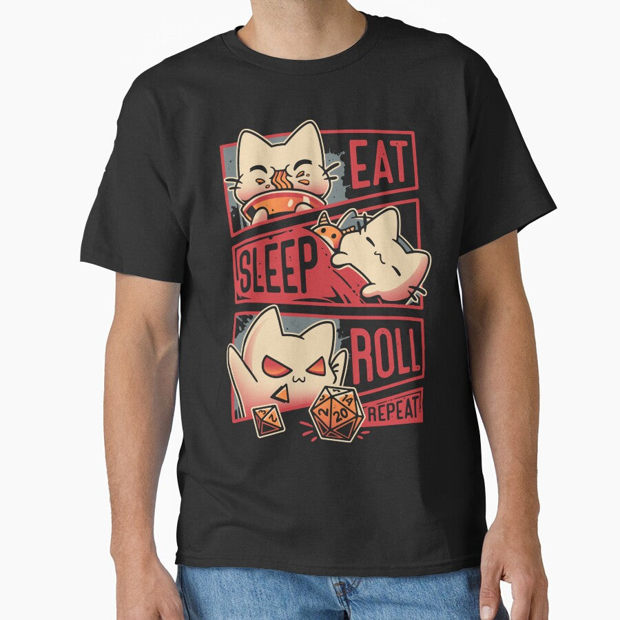 Roleplayer Routine Kitten Dice Roll T-Shirts, Hoodie, Sweatshirt