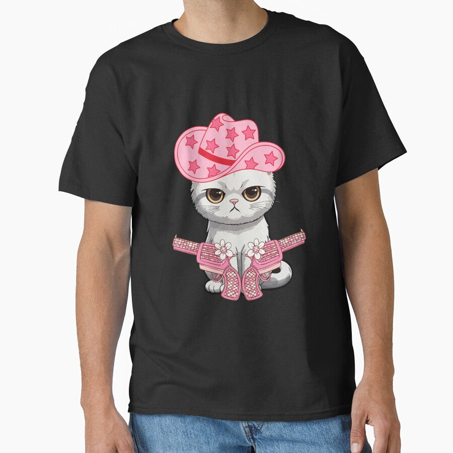 the best cute cat cowboy funny by mando24895 T-Shirts, Hoodie, Sweatshirt | BlankRebels.com (Image 1)