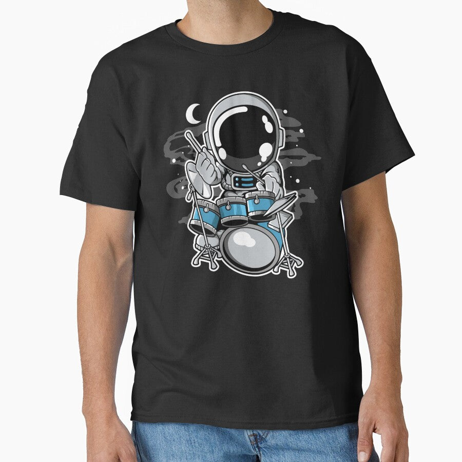 Astronaut Drummer - Funny Outer Space Lovers by Desteroids T-Shirts, Hoodie, Sweatshirt | BlankRebels.com (Image 1)