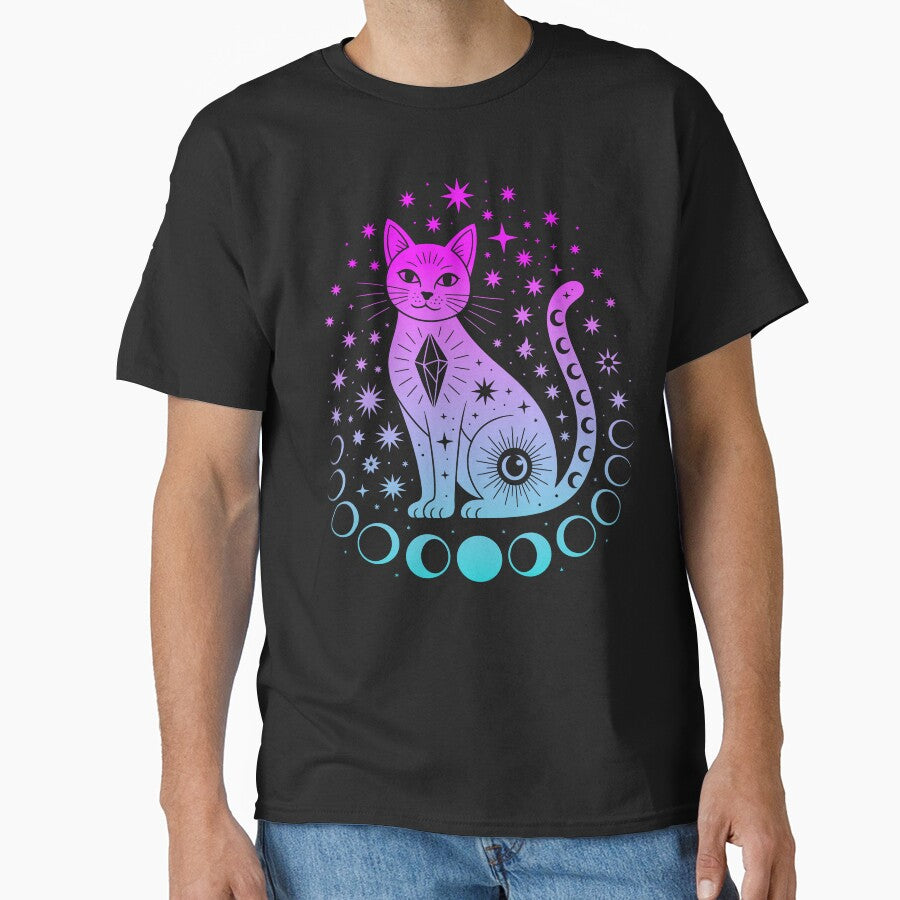 Celestial Cat Magic by Angry Swan Designs T-Shirts, Hoodie, Sweatshirt | BlankRebels.com (Image 1)