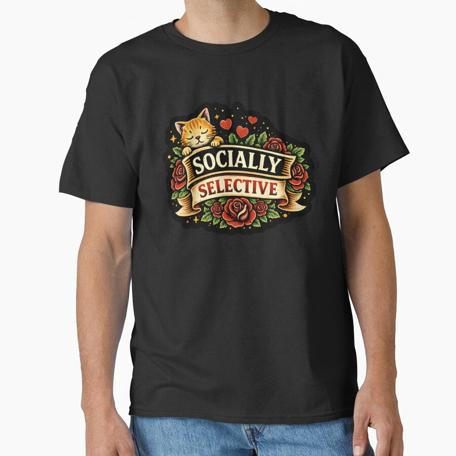 Socially Selective Funny Introvert by DemureArtsy T-Shirts, Hoodie, Sweatshirt | BlankRebels.com (Image 1)